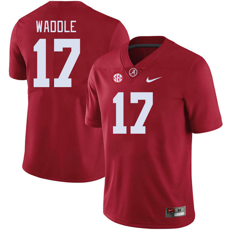 #17 Jaylen Waddle Alabama Crimson Tide Jerseys Football Stitched-Crimson